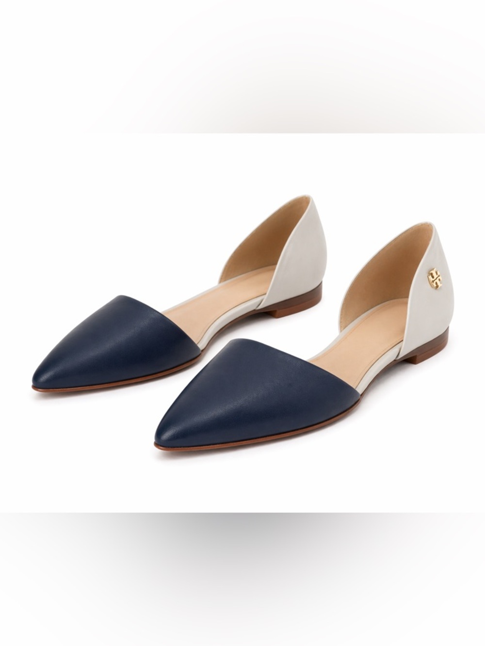 Tory Burch Blue and Gray Heels